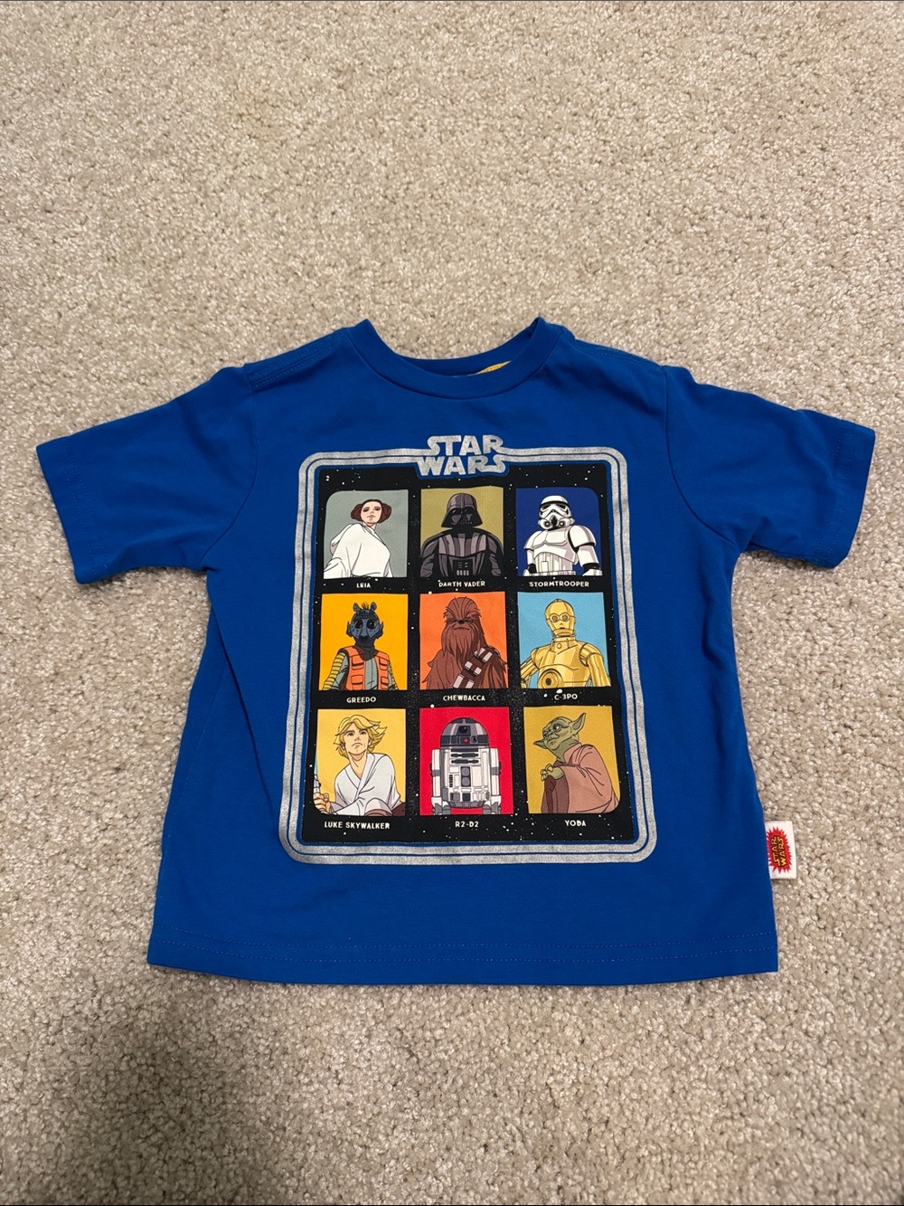 Star Wars Blue Kids Character Grid Tee